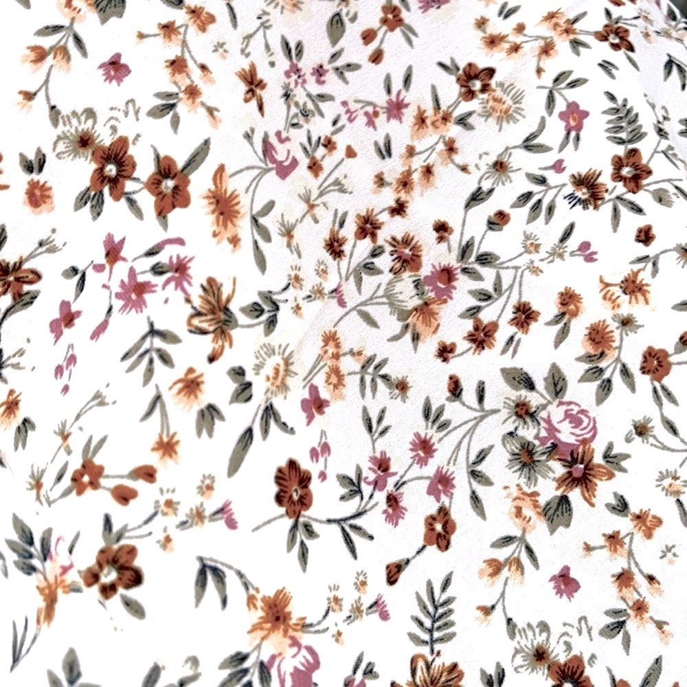 🍃 Floral Print Shoulder Tie Dress - Picture 6 of 8